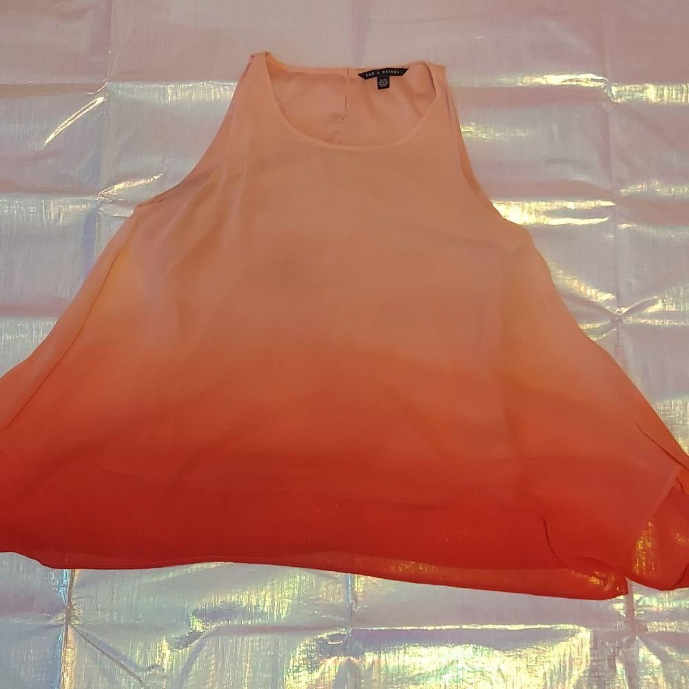 Zac + Rachel ombre orange flowy top